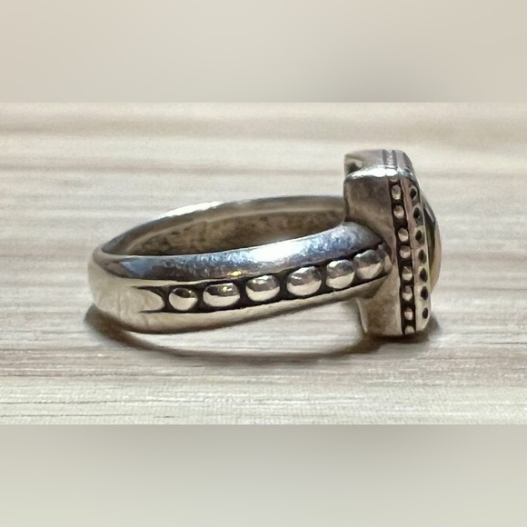 Vintage Carol Felley Sterling Silver & 14K Gold Square Band Ring, Size 5, 3.6g - Picture 5 of 10